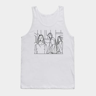 Distracted Boyfriend Meme Line Art Tank Top